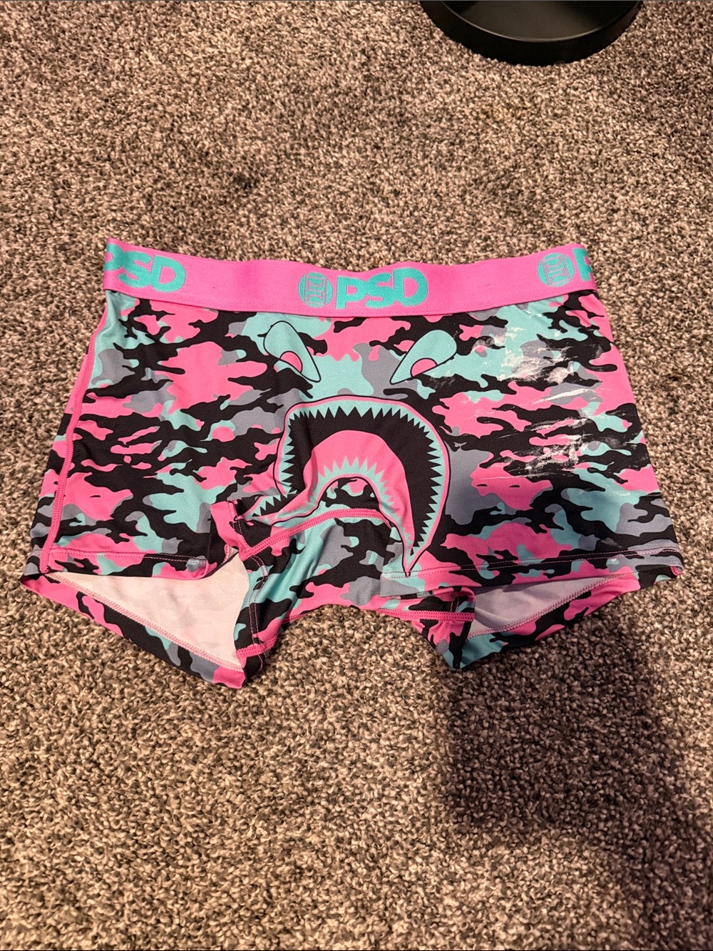 PSD Pink Teal Camo Shark Boxer Shorts